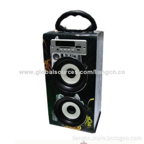 Portable Stereo Sound Outdoor Wooden Speaker with Bluetooth Optional